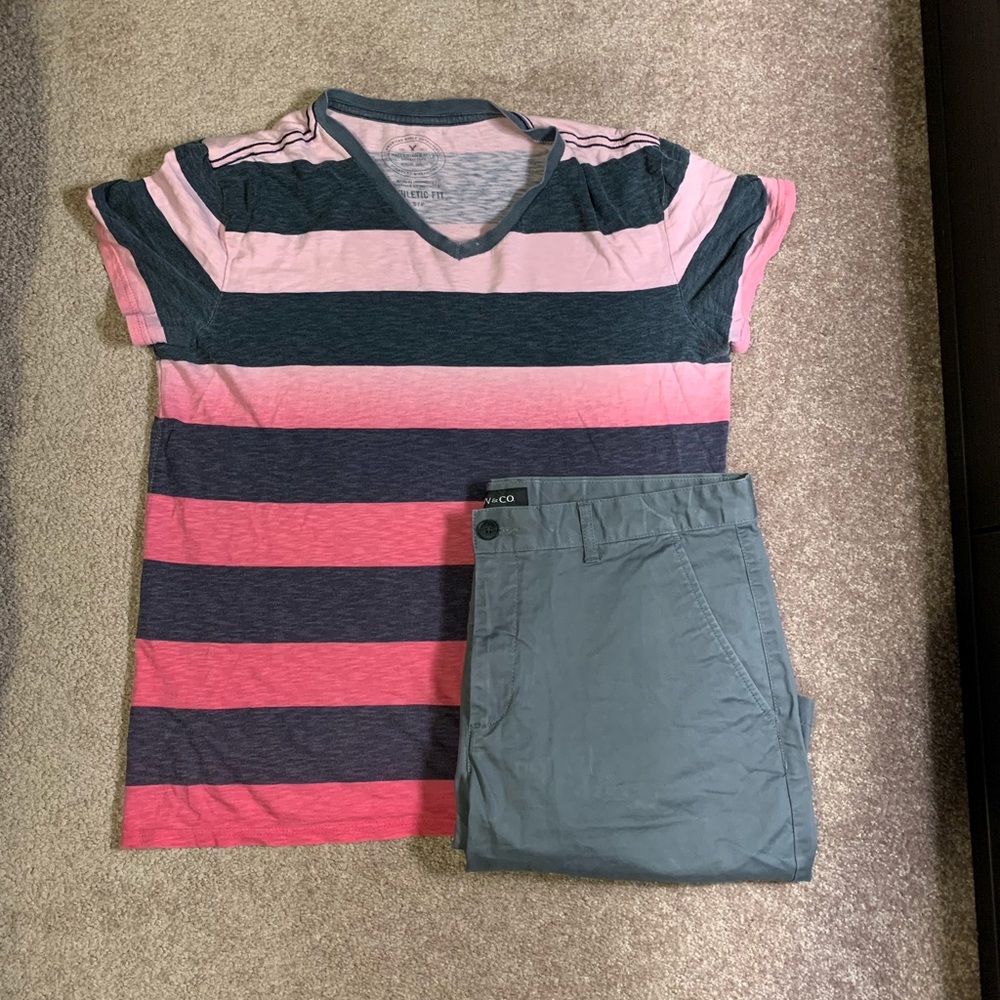 Mens RW&CO Casual Flat Front Shorts